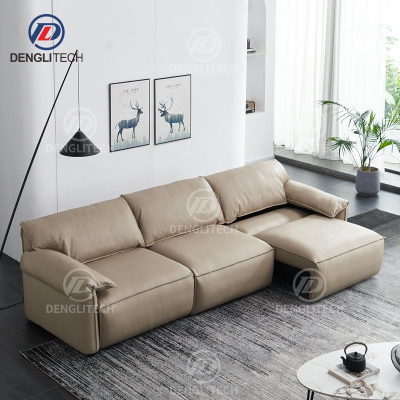 Modern Simple Home Furniture Sectional Electric Recliner Sofa 3 Seater Nordic Power Retractable Couch Living Room Sofas