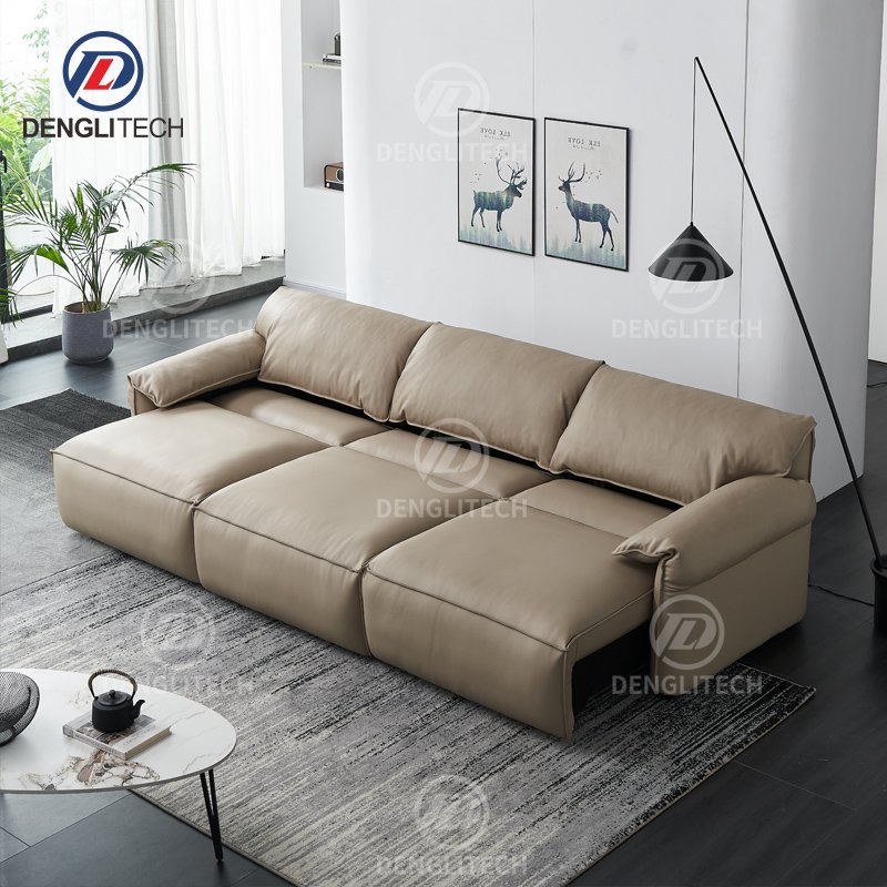 Modern Simple Home Furniture Sectional Electric Recliner Sofa 3 Seater Nordic Power Retractable Couch Living Room Sofas