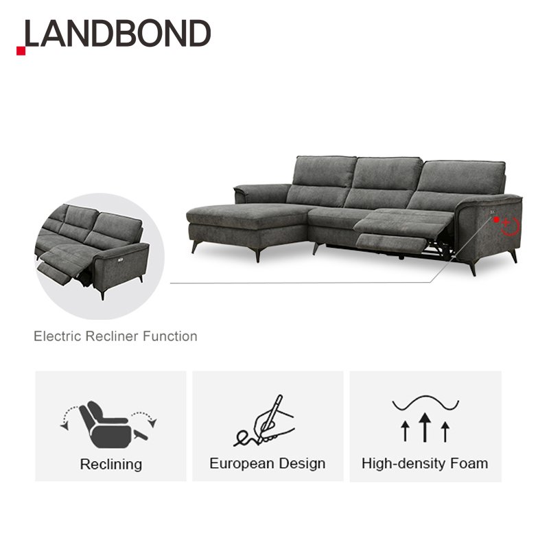 Home Furniture Multi-fuction Fabric Corner European Italian Luxury Furniture Recliner Living Room Sofas Set for apartment