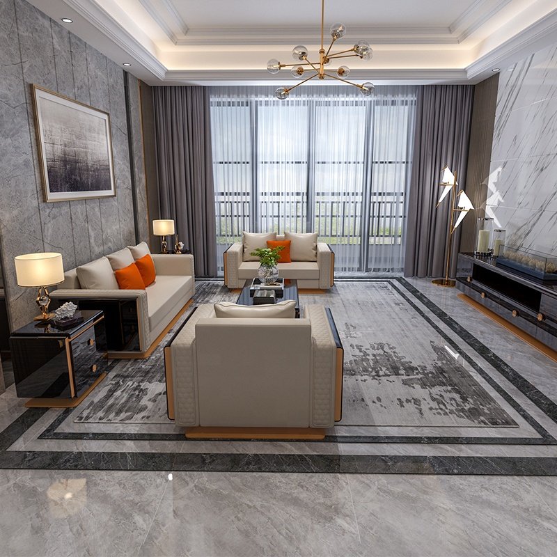 Modern Royal Sofa Set Luxury Living Room Furniture Trending Products 2023 New Top Grain Leather 1 Set Carton+foam+wooden Frame