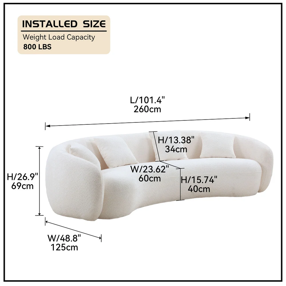 European cozy living room sofa modern minimalism moon-shaped corner sofa