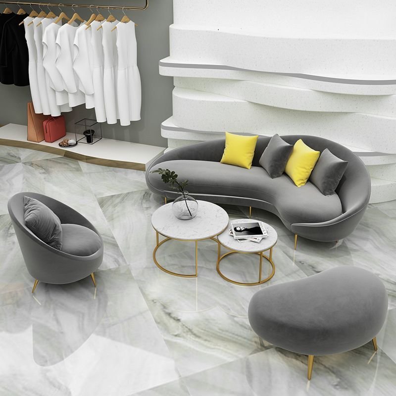 Gaogle Couches Sofa Sets Metal White Pink Living Room Furniture Sofa Factory Wholesale Custom Luxury Sectional Sofa PU Leather