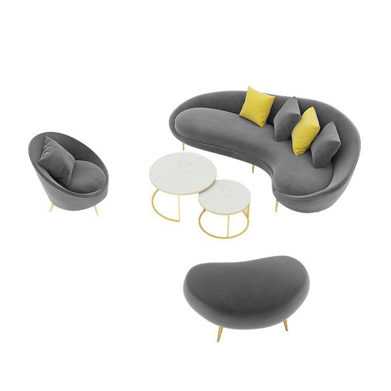 Gaogle Couches Sofa Sets Metal White Pink Living Room Furniture Sofa Factory Wholesale Custom Luxury Sectional Sofa PU Leather