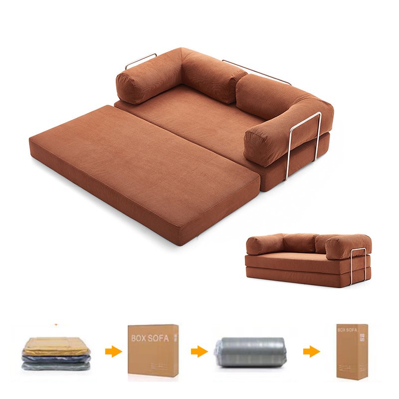 Customized 2024 New Modern Space Saving storage Vacuum compression sofas Freight saving Folding Multi purposes living room Sofas