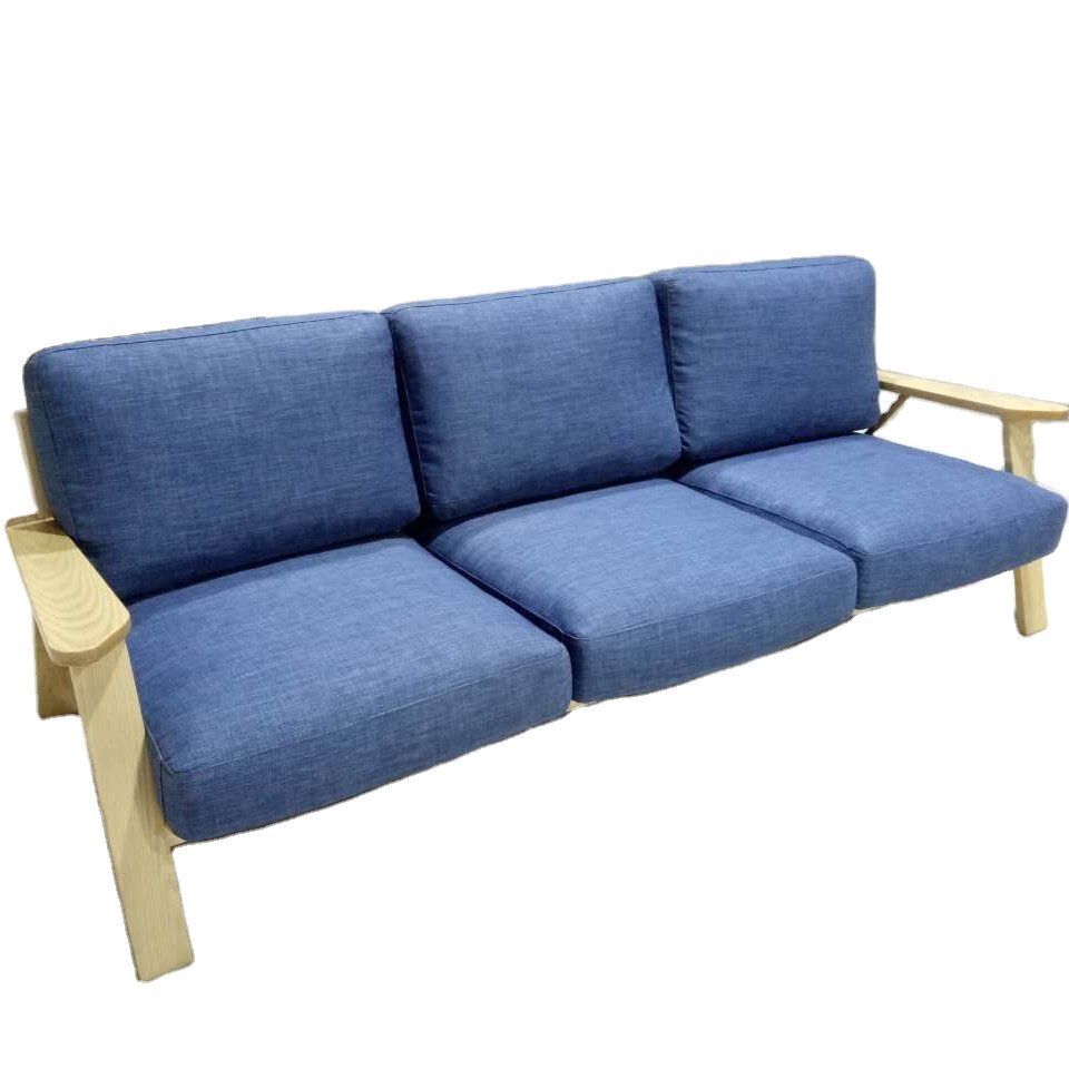 Modern fabric living room 3 person seats ash sofa