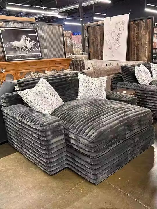 Corduroy Modular Sectional large Sofa comfortable Couch Set Velvet Sofa Big Ted Daybed Villa Fabric For Living Room