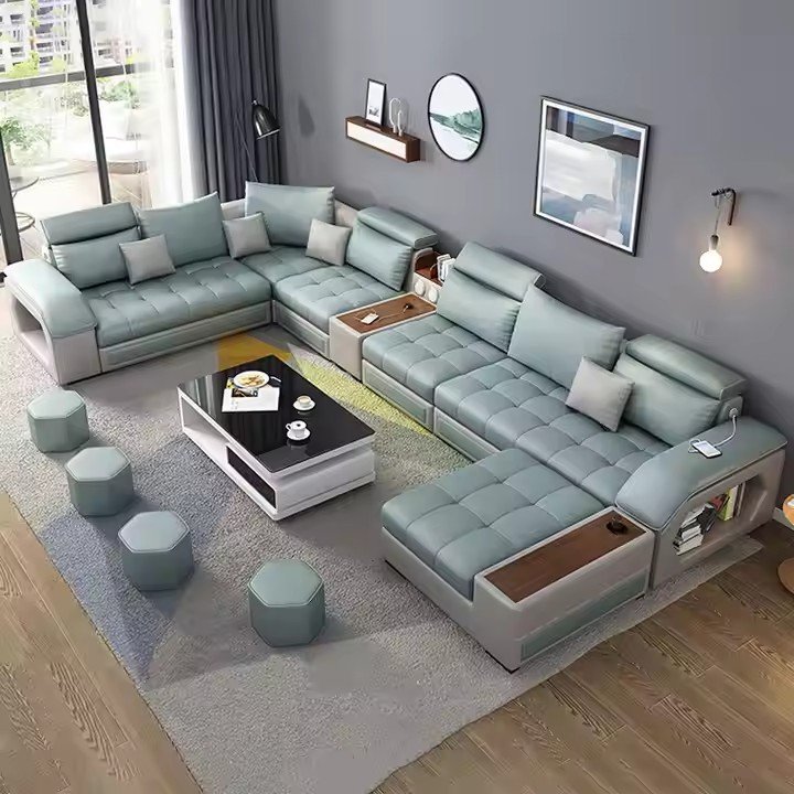 Corduroy Modular Sectional large Sofa comfortable Couch Set Velvet Sofa Big Ted Daybed Villa Fabric For Living Room