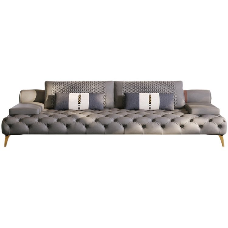 Italian design couch tufted modern luxury leather sofa set furniture living room sofas