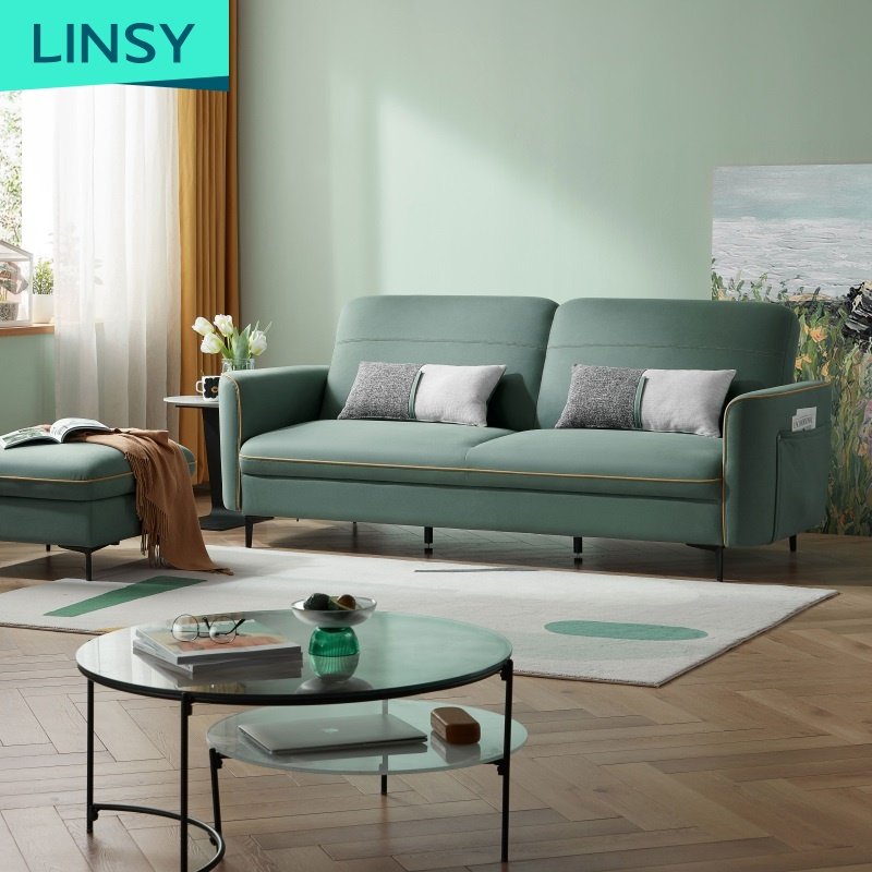 Linsy High Quality Luxury Nordic Modern Designs Sectional Sofa Set Couch Furniture Living Room Sofas With Storage S136