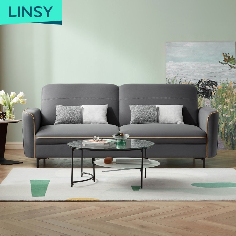 Linsy High Quality Luxury Nordic Modern Designs Sectional Sofa Set Couch Furniture Living Room Sofas With Storage S136