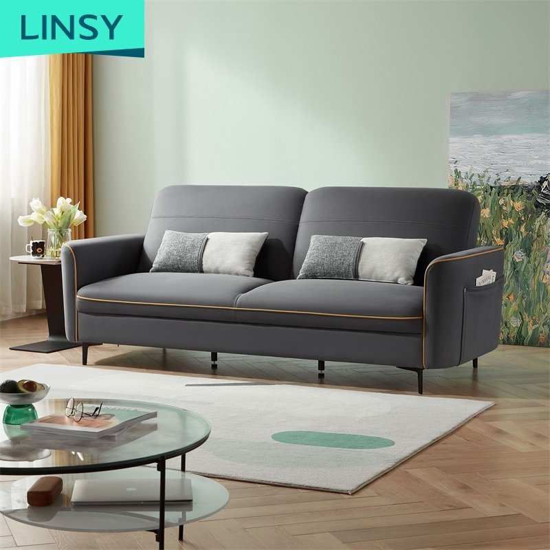 Linsy High Quality Luxury Nordic Modern Designs Sectional Sofa Set Couch Furniture Living Room Sofas With Storage S136