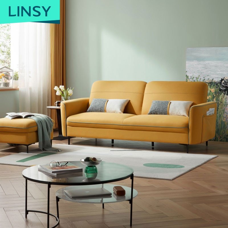 Linsy High Quality Luxury Nordic Modern Designs Sectional Sofa Set Couch Furniture Living Room Sofas With Storage S136