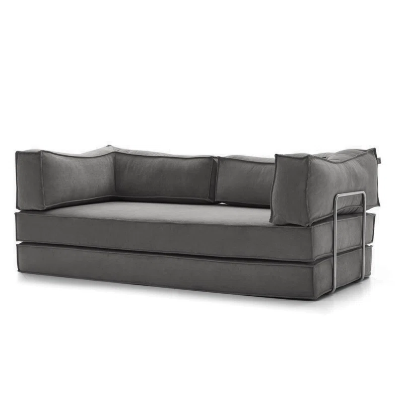 Modular Corduroy Convertible Sofa Bed Upholstered Folding Sleeper Sofa Removable Back Armrest Living Room Sofas