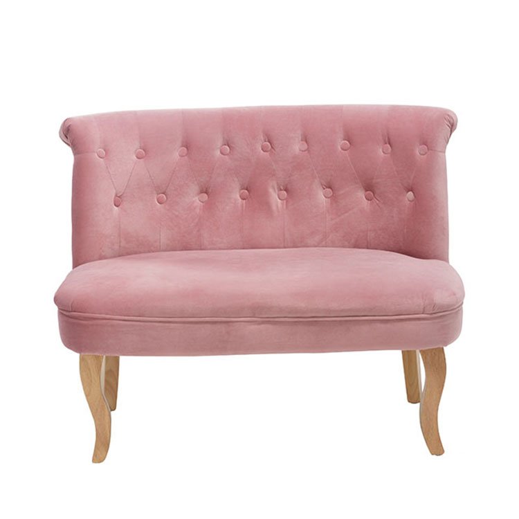 Carlford Living Room Design Pink Velvet Single Seat Sofa Without Armchair