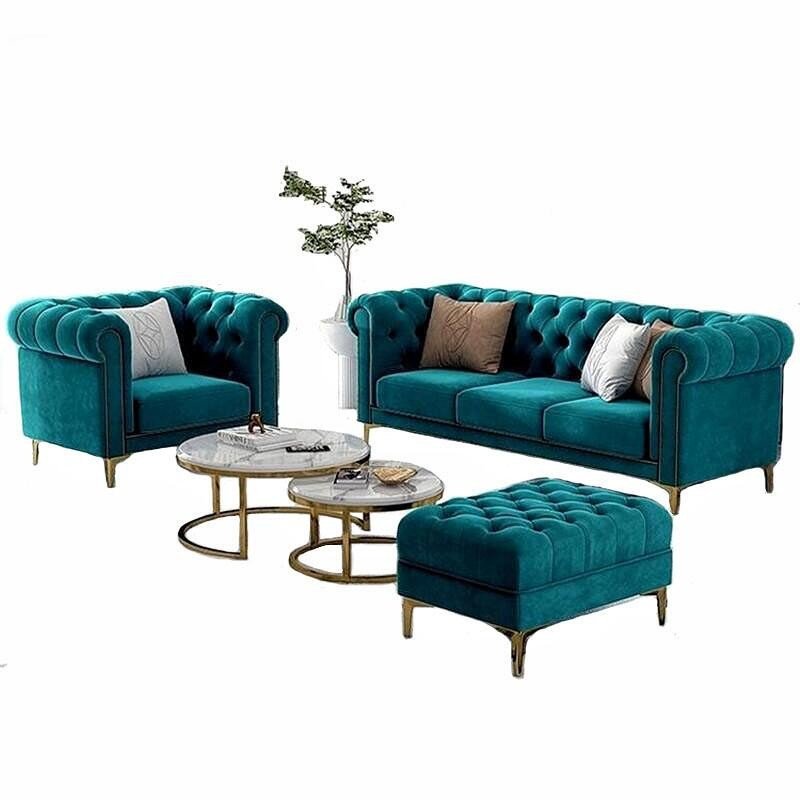 Outdoor Wood and Velvet Sofa Solid Wood Frame for Home Furniture Bathroom School Workshop Park Use furniture sofa