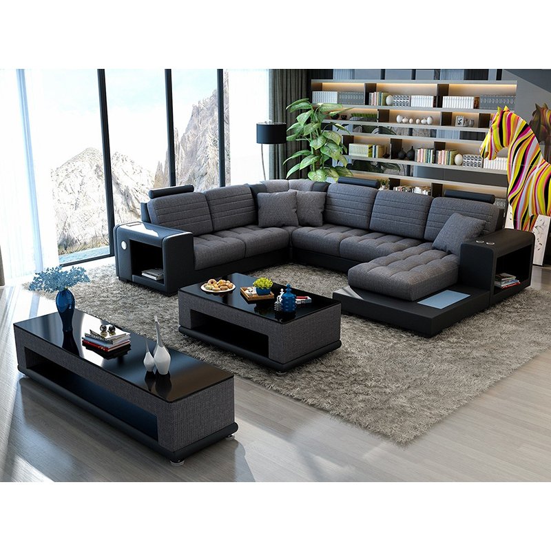 Modern Living Room Furniture Oversize Wide Sofa Modular Living Room Sofa L Shape Combination Home Sofa