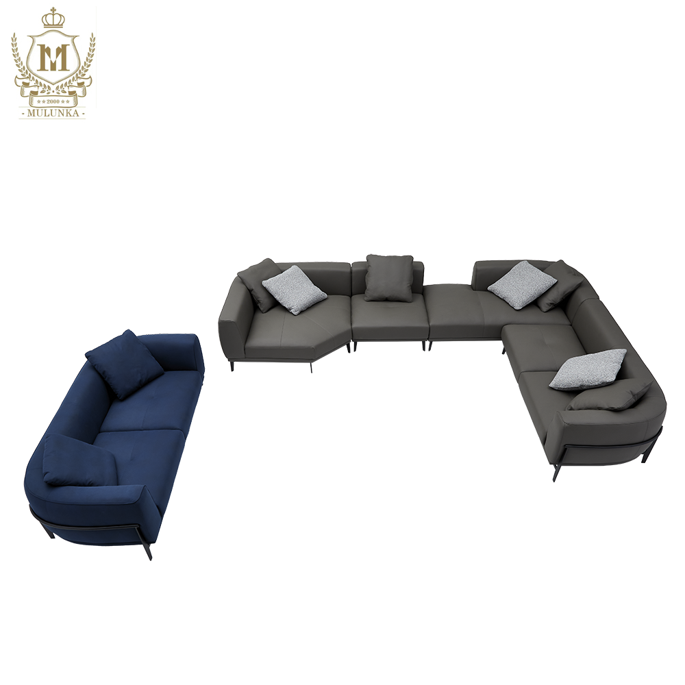 Online Furniture Sale Light Gray Oversized Deep Couch Sectional Sofa for Home or Hotel Use Stylish Living Room Set