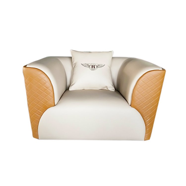 nicoletti Italian luxury Living Room Sofas leather sofa with wood trim
