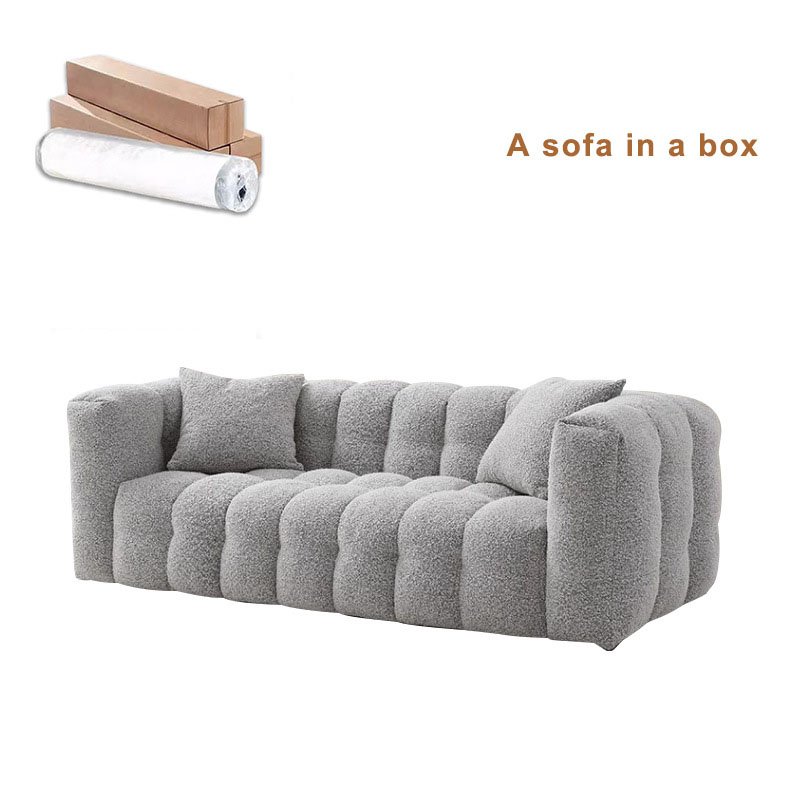 Vacuum compression living room sofa compression fabric sofa lambswool sofa vacuum packaging
