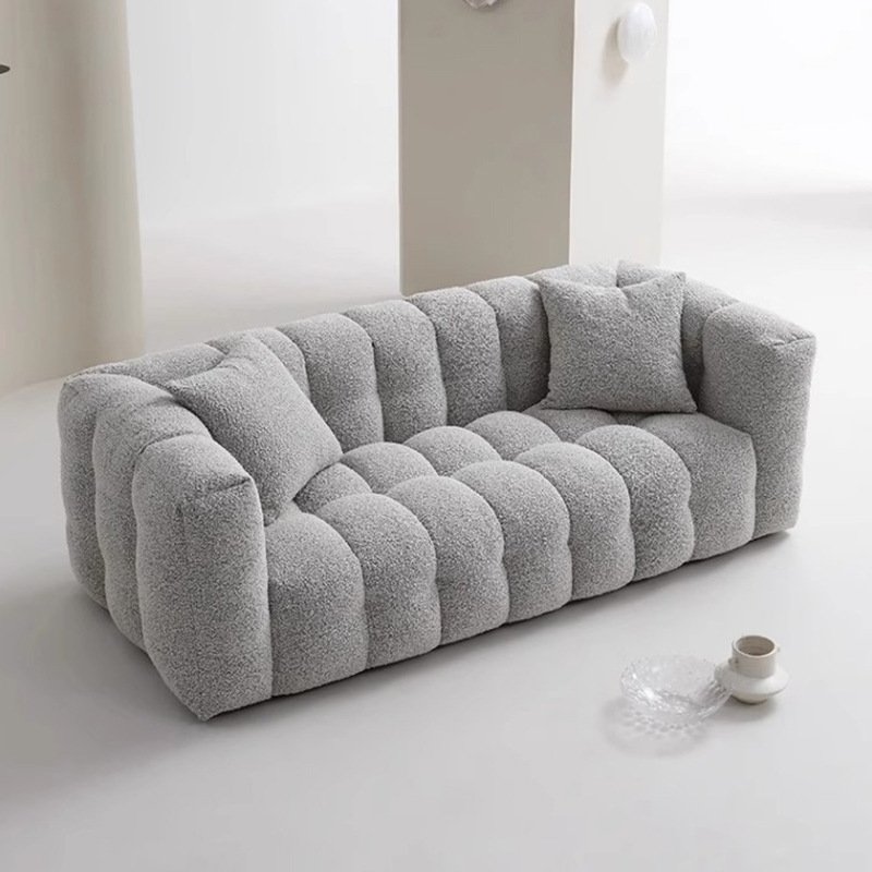 Vacuum compression living room sofa compression fabric sofa lambswool sofa vacuum packaging