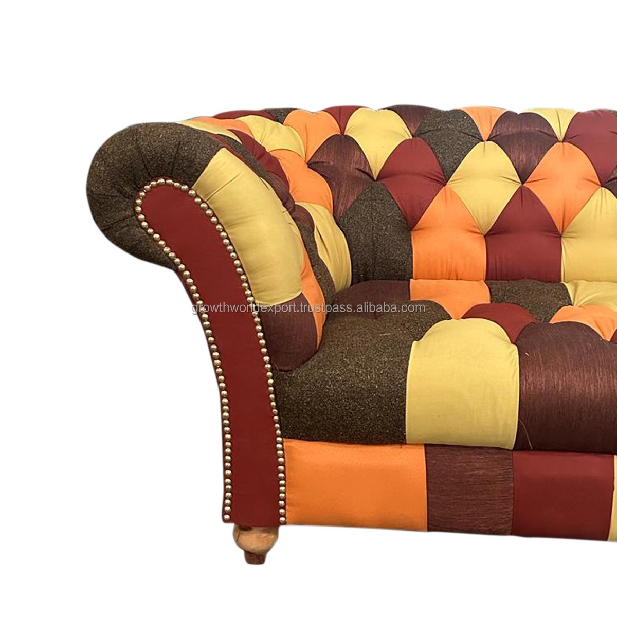 Newest Multi Color 3 Seater Tapper & Tufted Chesterfield Leather Sofa Restaurant & Hotel 2024 Best Luxury Living Room Furniture