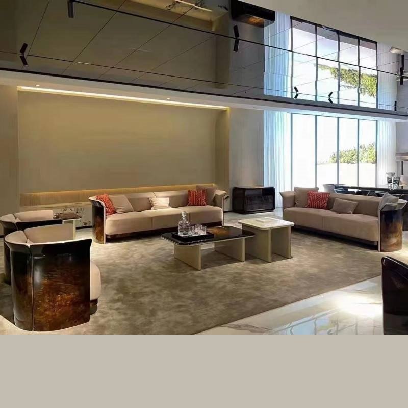Good Quality Ramsey Luxurious Loveseat Living Room Sofa Wood Veneer Expensive Brands Modern Leather Luxury Sofa