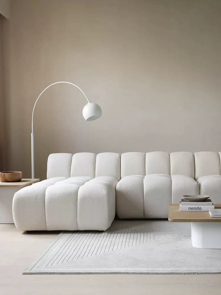 French Country Furniture Living Room Furniture Sets Modern Cloud Sofa Curved Sofa Set 3 Seater sectional Sofa