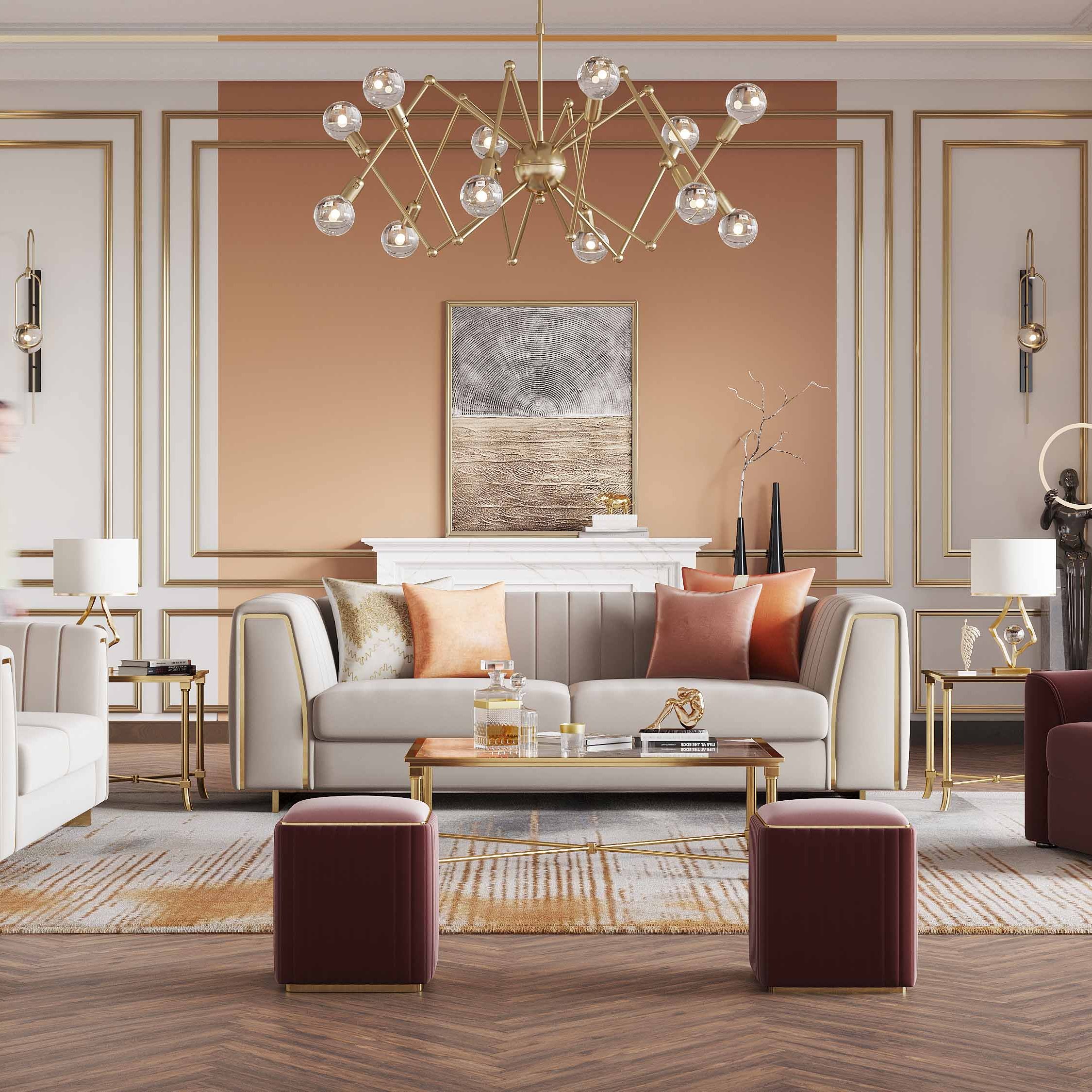 Factory Wholesale Hot Selling Furniture Home Living Room Sofa Set Light Luxury Business Fabric Sofa Set