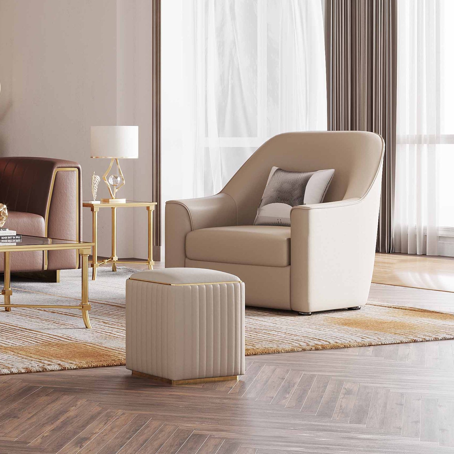 Factory Wholesale Hot Selling Furniture Home Living Room Sofa Set Light Luxury Business Fabric Sofa Set