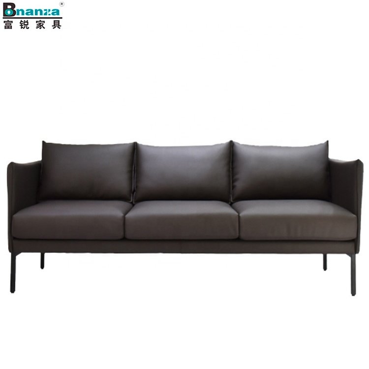 Germany brown leather BONANZA 1940`s vip design CKD TV home living room sofas furniture
