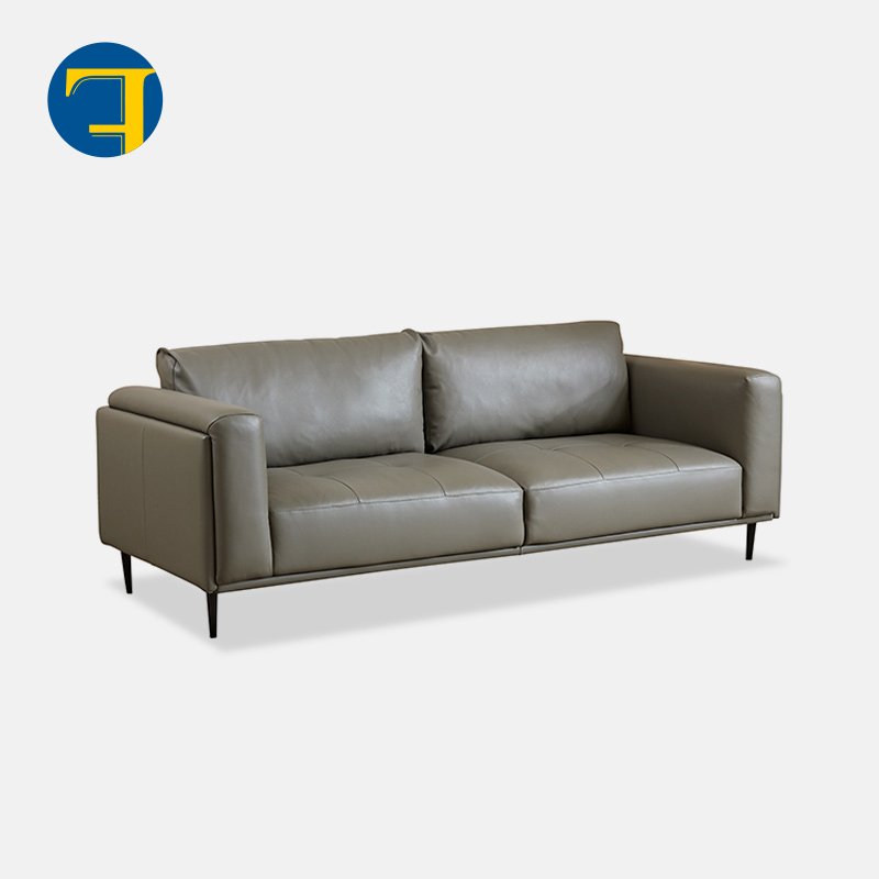 FINNNAVIANART High quality sofa brown living room sofa upholstered in industrial leather material modern style sofa 3 seats
