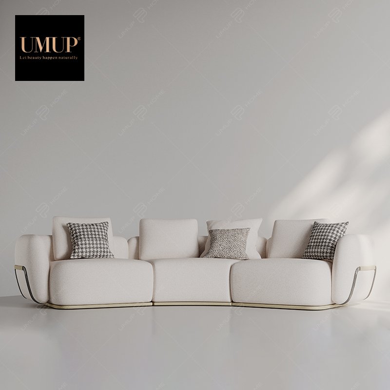 Unique Luxury Furniture Living Room Sofa Set New Design Wooden Frame Fabric Modern Modular Sofa