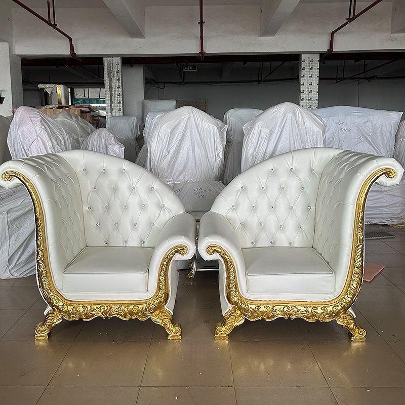Luxury wedding decoration sofa groom and bride Sofa Wooden sofa for event reception Party