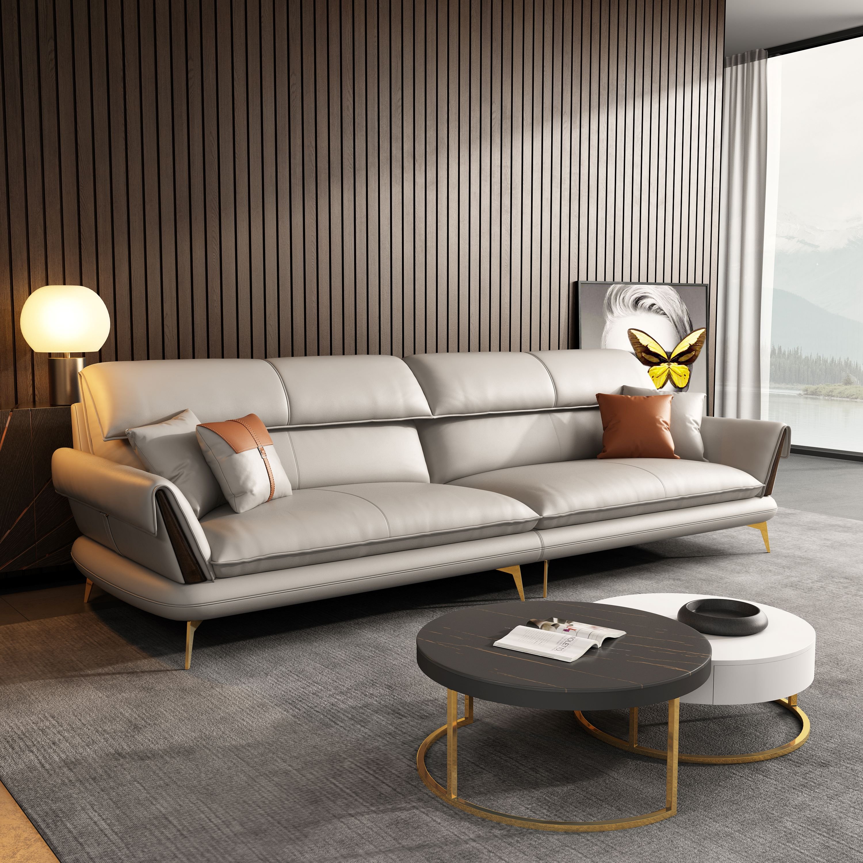 Wholesale leather american style sofa modern small home loveseat sofa leather sofa luxury for living room