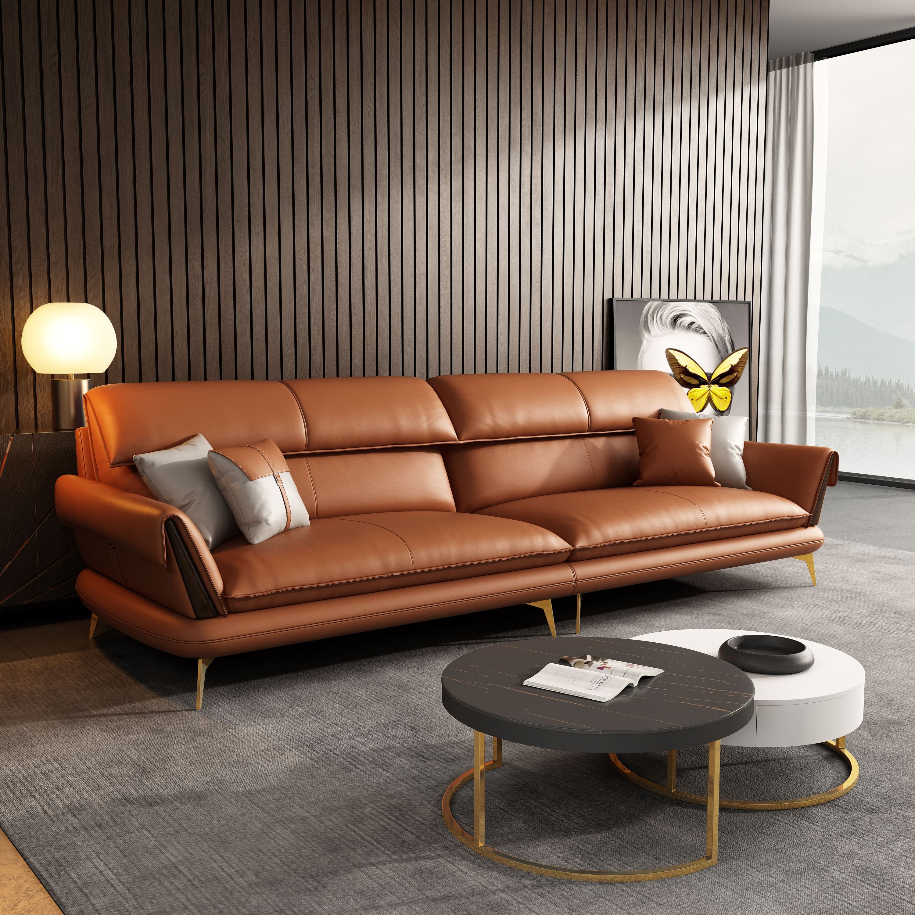 Wholesale leather american style sofa modern small home loveseat sofa leather sofa luxury for living room