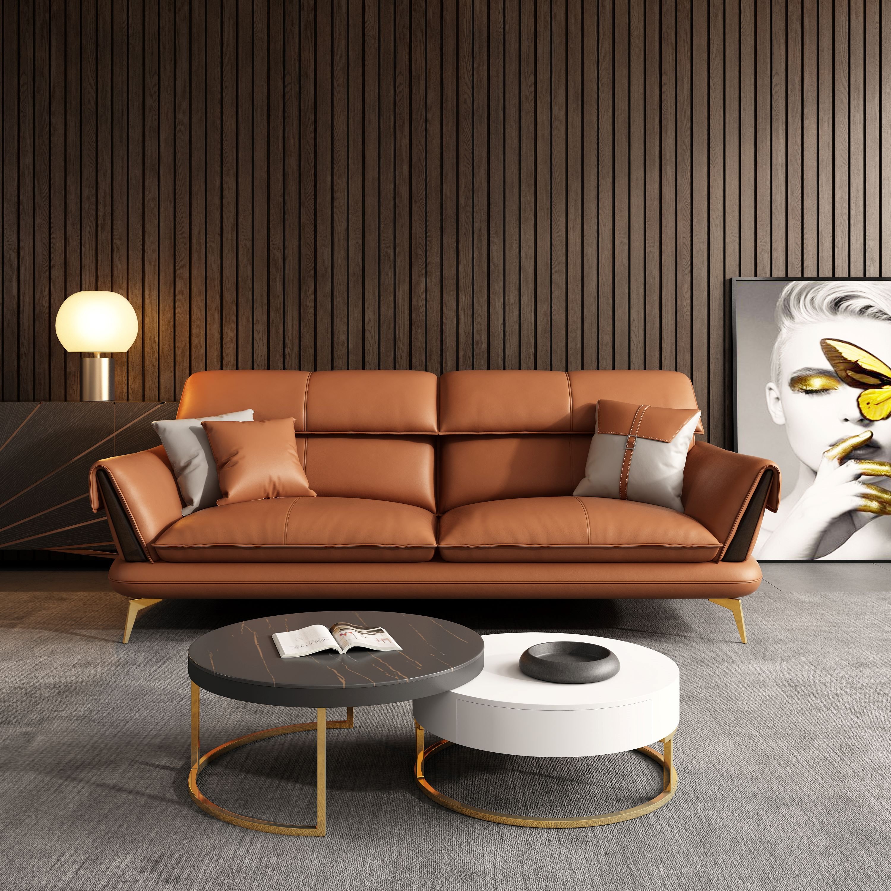 Wholesale leather american style sofa modern small home loveseat sofa leather sofa luxury for living room