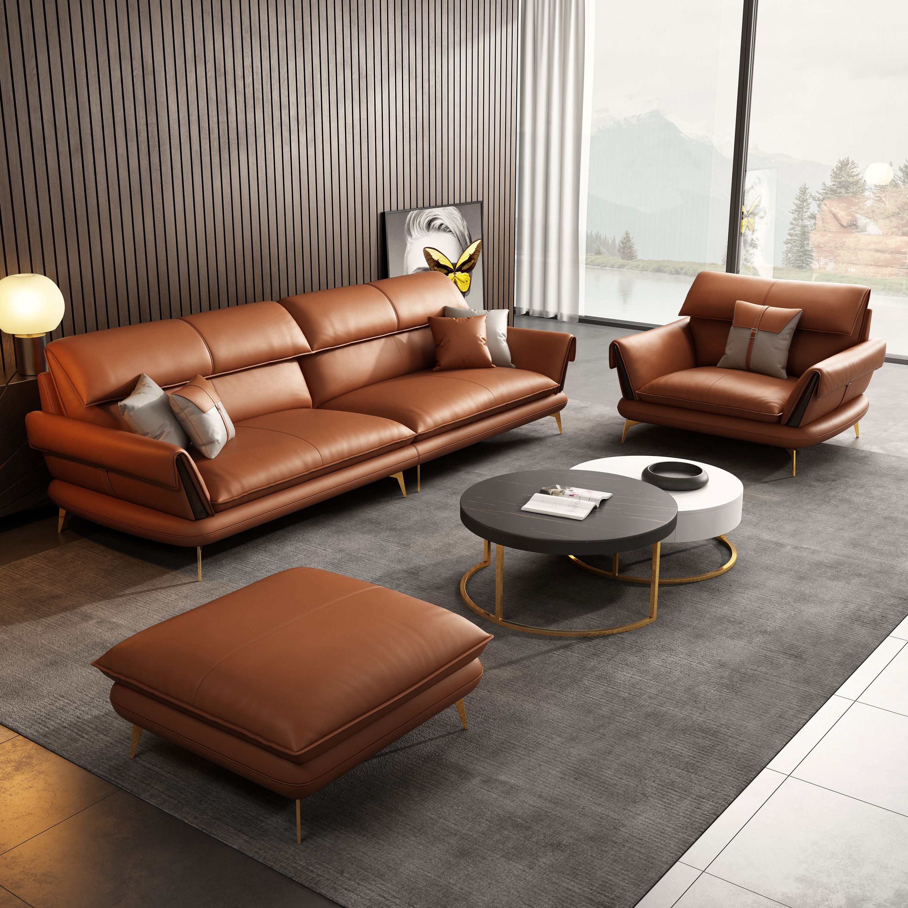 Wholesale leather american style sofa modern small home loveseat sofa leather sofa luxury for living room