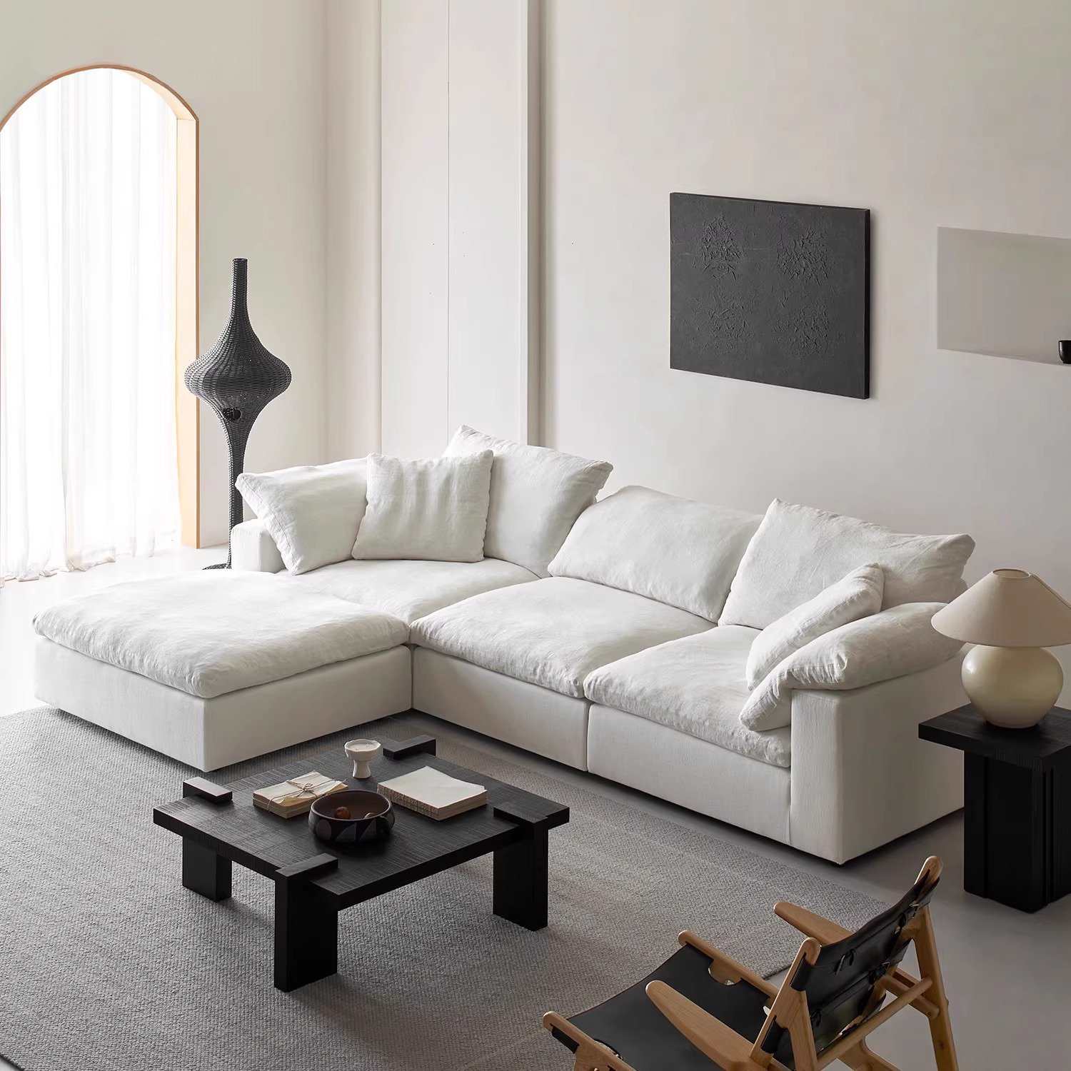 Customizable combination living room sofa furniture modern design modular vacuum compression packaging sofa