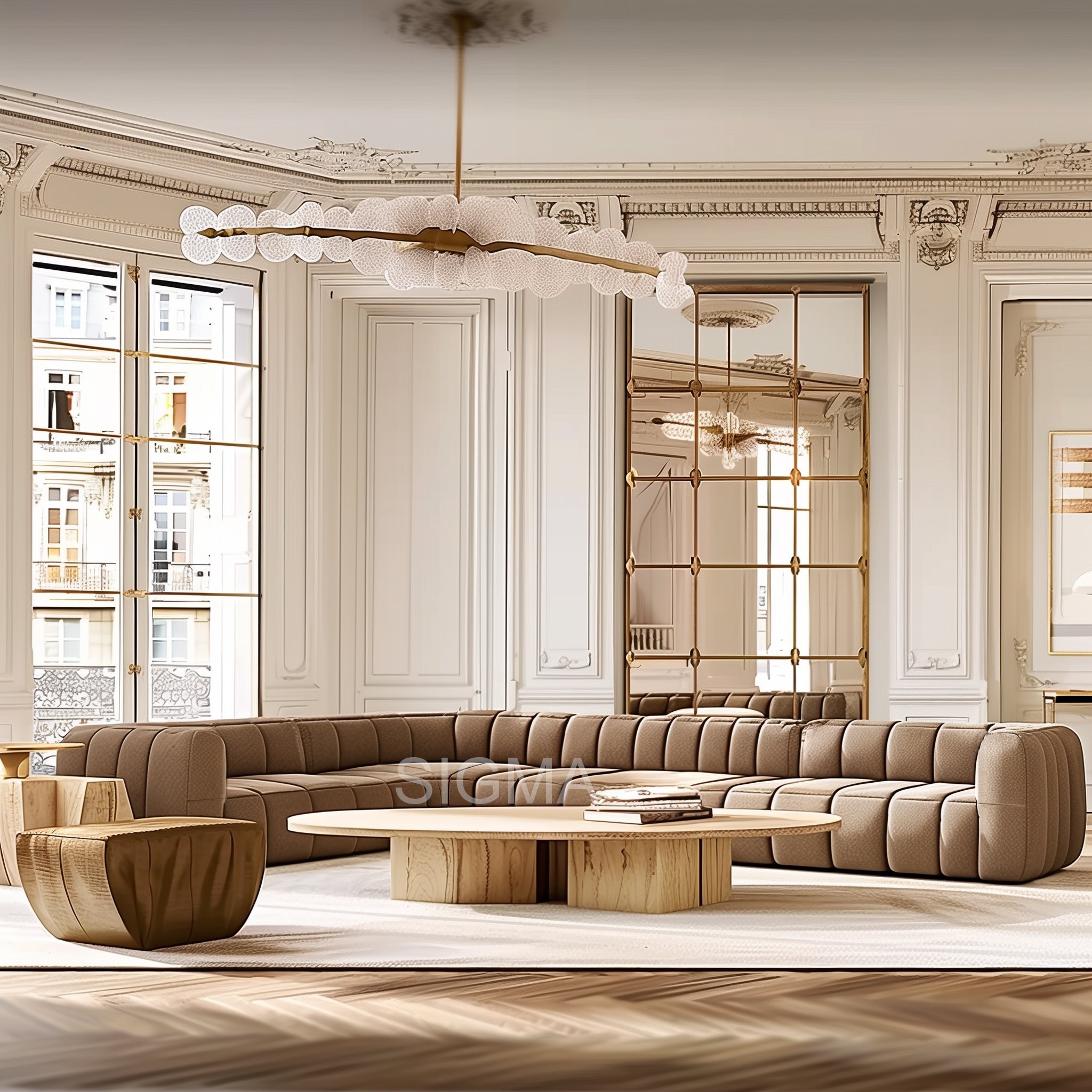 Modern modular sofa set living room furniture simple design Italian sofa high quality living room sofas