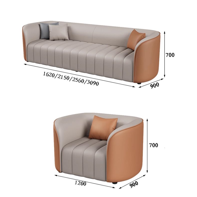 Simple modern style leather high quality sofa couch 3 seat popular home hotel restaurant furniture living room sofas