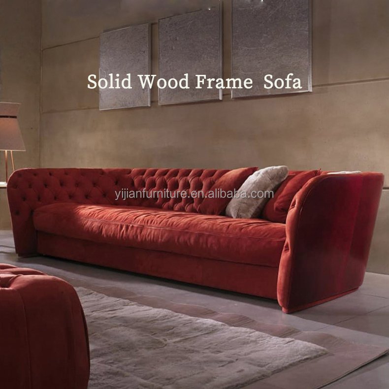Living Room Sofa Hotel Room Top Grain Leather three Seat Sofa Living Room Sofa