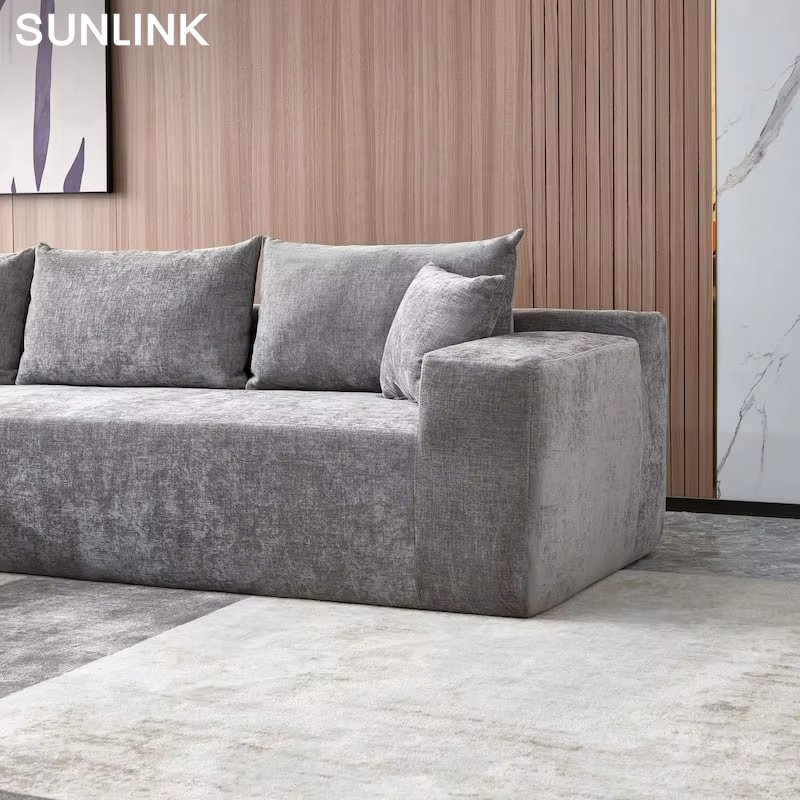 Living Room Compressed Sofa In Box Couches Modern Living Room Sofa Corduroy Fabric Sectional Compressed Vacuum Packed Sofa Set