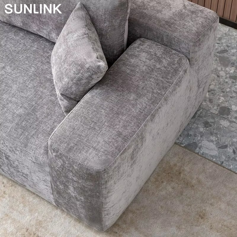 Living Room Compressed Sofa In Box Couches Modern Living Room Sofa Corduroy Fabric Sectional Compressed Vacuum Packed Sofa Set
