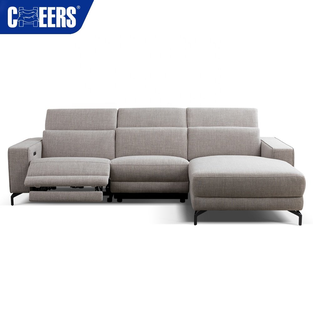 Fabric 3-Seat L-Shape Sectional Sofa Couch Set Modular Modern Living Room Sofa Sectional Reclinale Sofa Set with Chaise Lounge