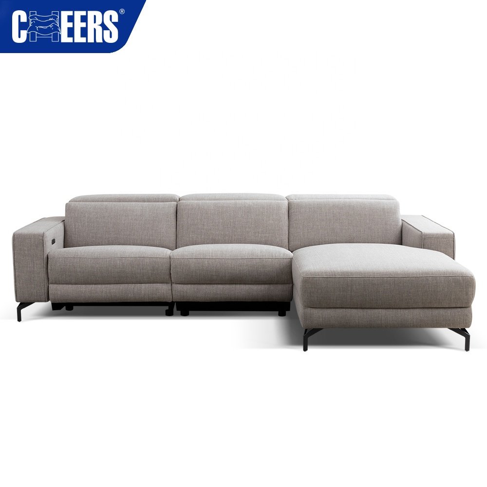 Fabric 3-Seat L-Shape Sectional Sofa Couch Set Modular Modern Living Room Sofa Sectional Reclinale Sofa Set with Chaise Lounge