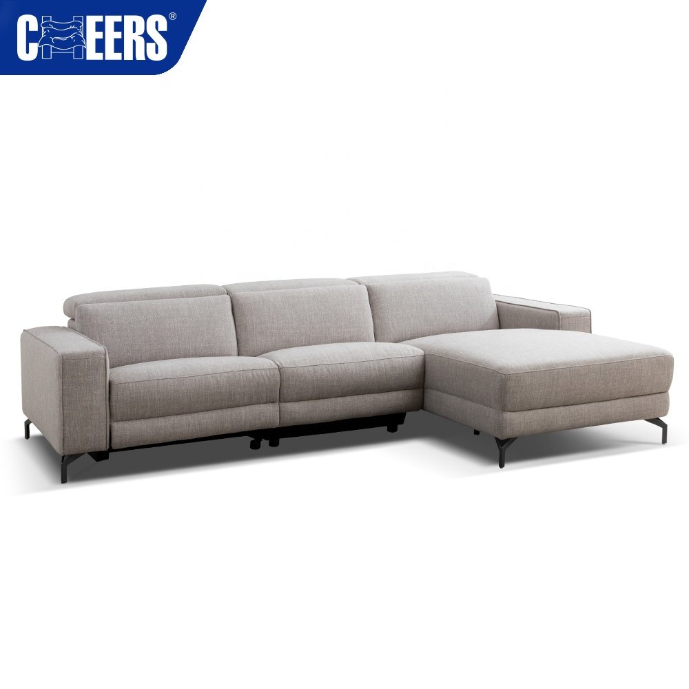 Fabric 3-Seat L-Shape Sectional Sofa Couch Set Modular Modern Living Room Sofa Sectional Reclinale Sofa Set with Chaise Lounge