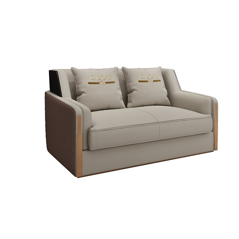 Luxury Sofa European Design Leather Sofa Set High-end Wooden Furniture Hotel Villa Living Room Furniture