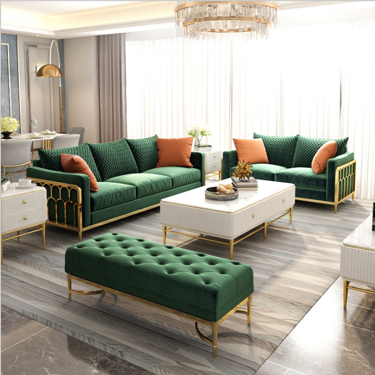 Modern style wooden sofa set designs latest home living room furniture sofa set