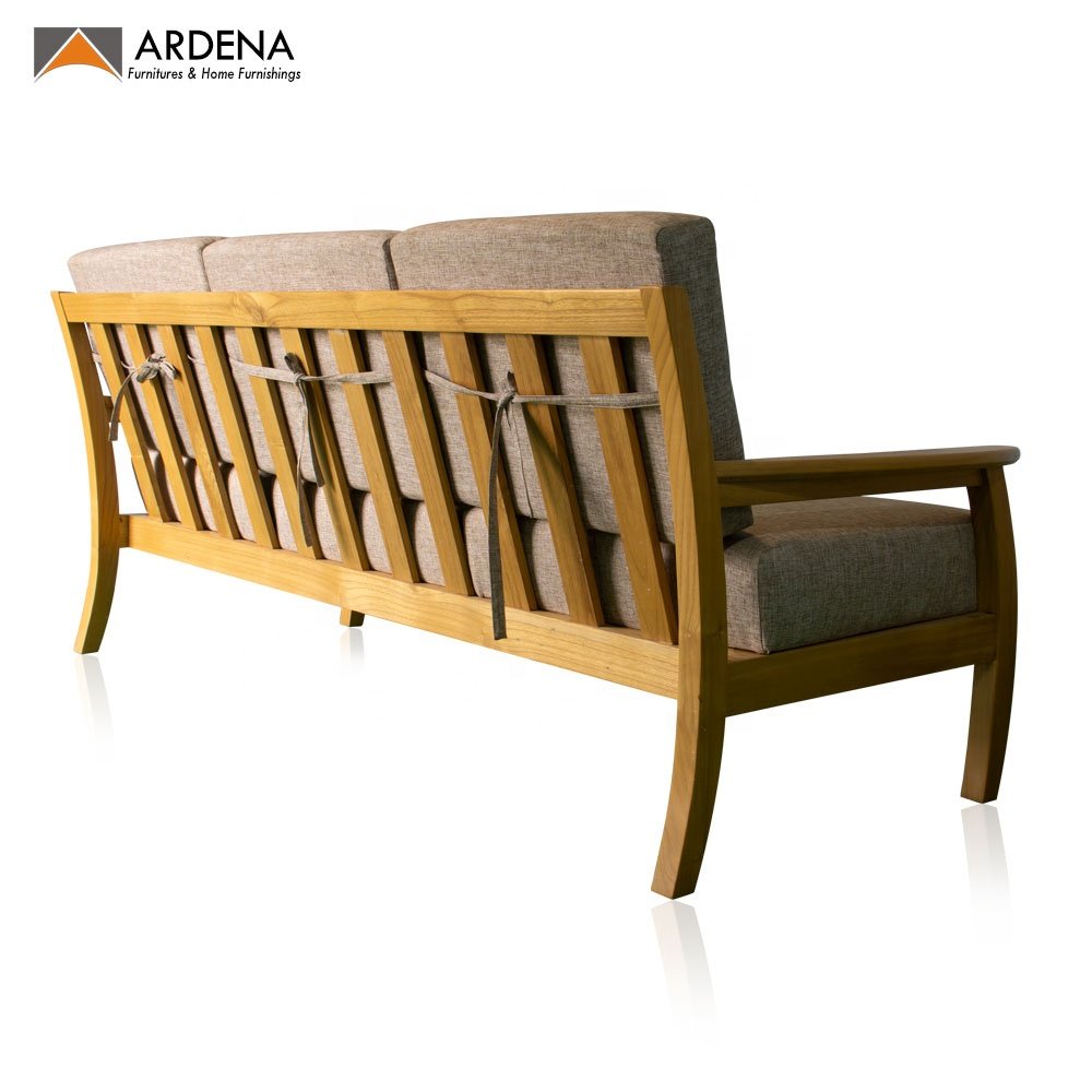 Wood Living Room Sofa Home Furniture Customized Wooden Sofa with Wood Frame 3 Seat Mid Century Style Solid Sofas Modernos ARDENA