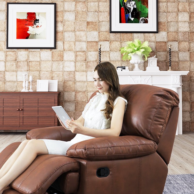 ManWah Cheers Fabric Sectional Recliner Home Livingroom Furniture Sofas Set